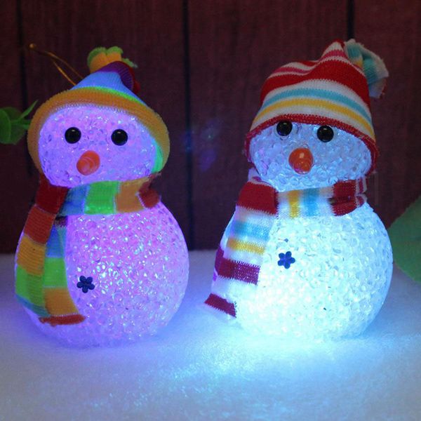 

christmas snowman led crystal lights christmas snowman with lights christmas doll colorful night lights party decorations an2753