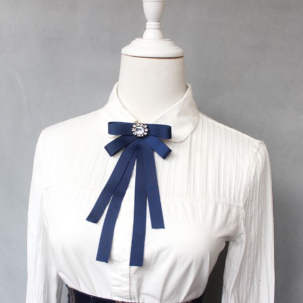 

women neck collar lazy sweater shirt bow tie rhinestone crystal wedding cravat christmas gift necktie ribbon bowtie accessories, Blue;purple