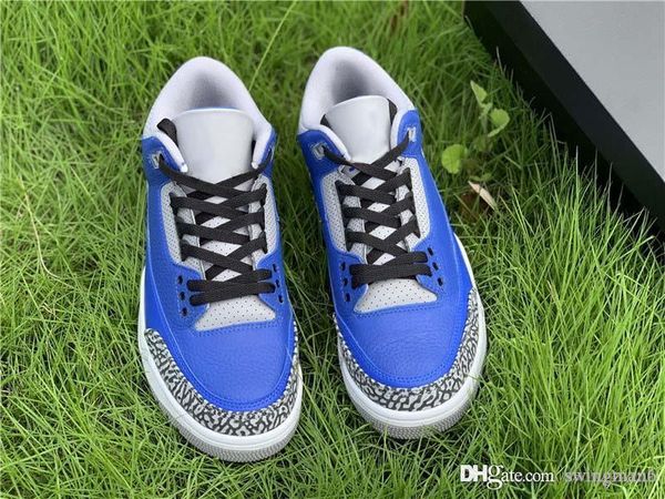 

release air authentic 3 varsity royal man basketball shoes blue cement grey ct8532-400 3s men retro sports sneakers with box