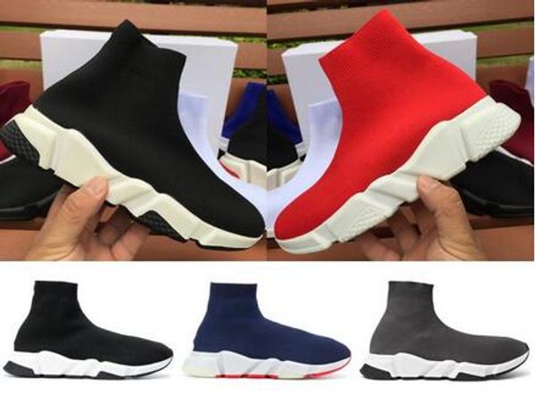 

лучшего качество тренер скорости моды для мужчин женщин дизайнера кроссовок черных белых синих мужских случайные тренеры носок обувь runner, Black