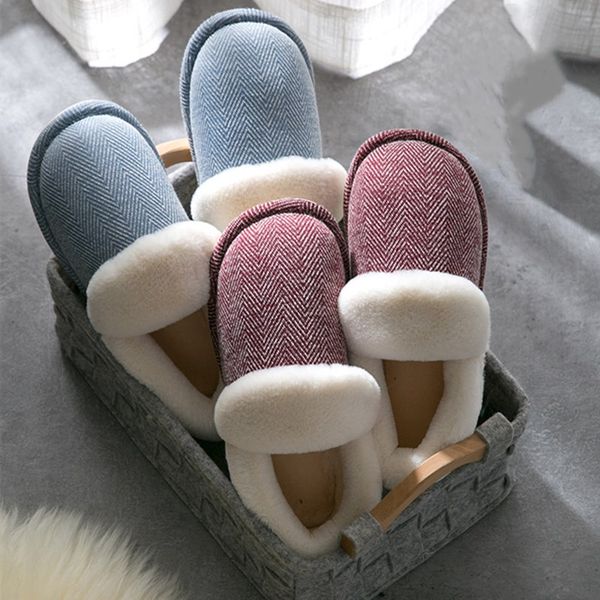 

зимние женские ботинки хлопка, любовники, тапочки, плюшевые тапочки хлопка, Black