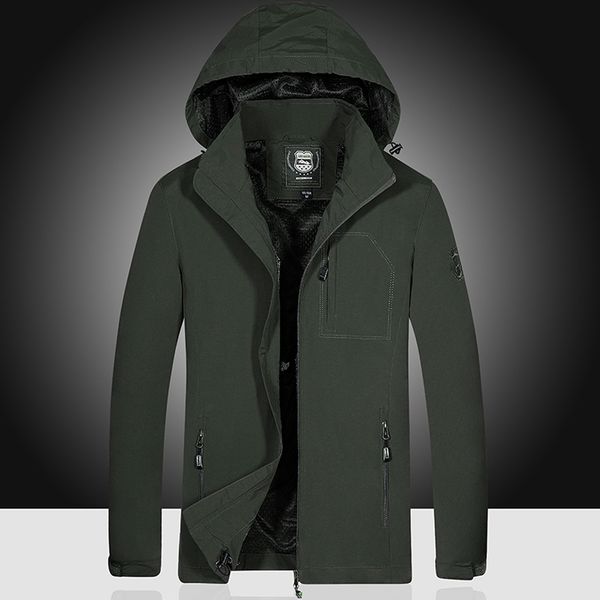 

plus size m-7xl windbreaker waterproof jacket winter jacket men hoodie hat detachable breathable sport outdoor hiking coat mujer, Blue;black