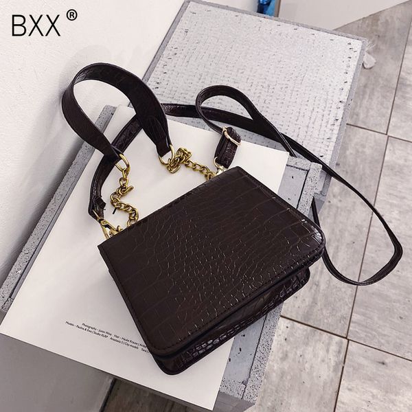 

bxx] stone pattern pu leather crossbody bags for women 2020 spring lady shoulder messenger bag female chain handbag hl527