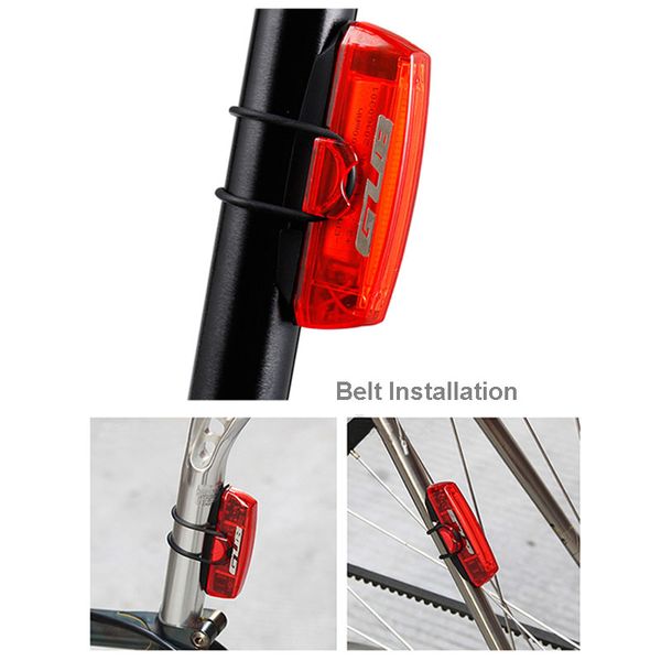 

gub durable waterproof usb rechargeable road mtb bike bicycle brake seatpost tail led light cycling equipment fietsverlichting