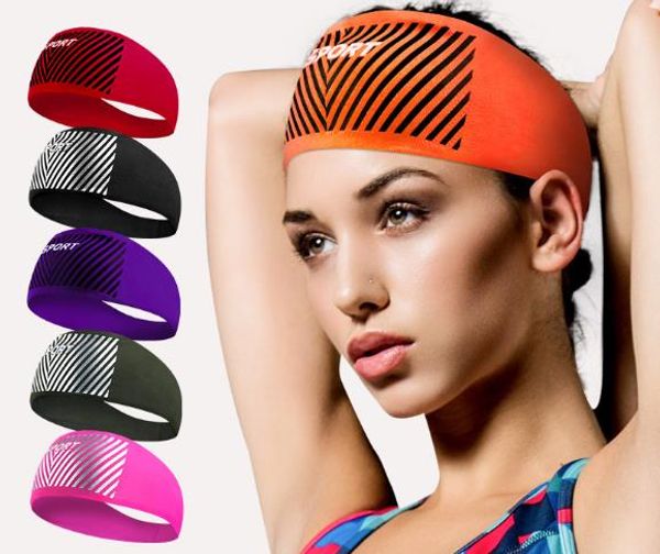 Mulheres Moda Homens Esporte Tafilete Headband Cabelo Elastic Correndo esportes fitness Yoga Suave Soft Cabeça Gym Faixa de Cabelo