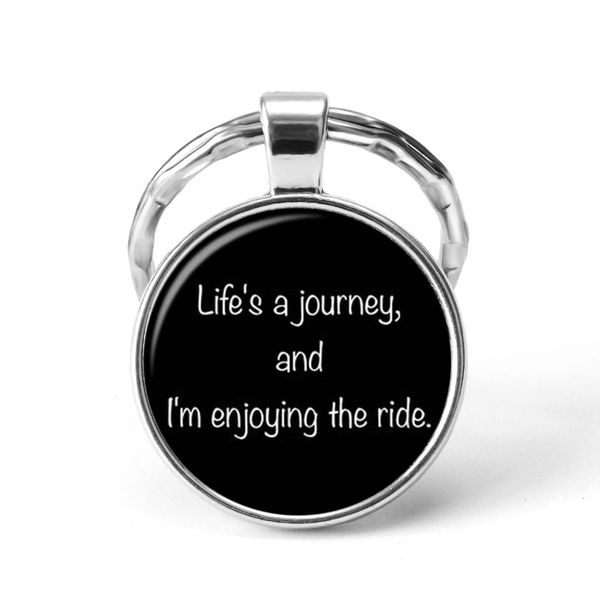 

2019 cabochon glass key chain for wife couple husband son mom sister anniversary friend gift, Silver