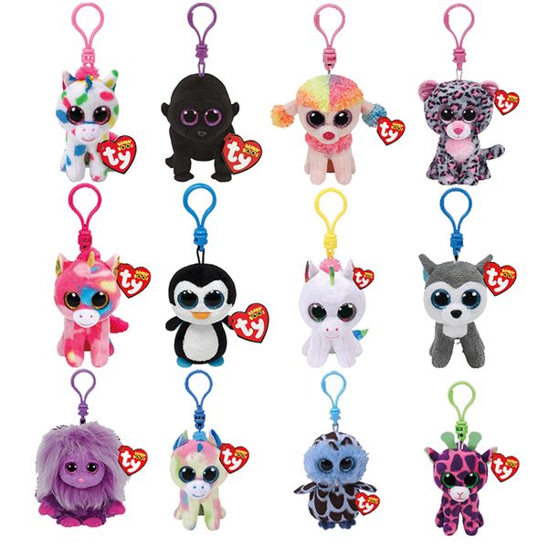 

Ty Beanie Boos Больших глаза плюш Keychain игрушка кукла младенец рыба черепаха Жираф брело