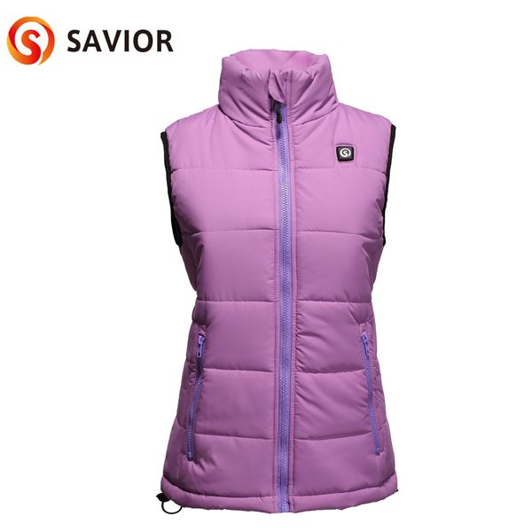 

savior women's heated vest ski heated clothes 3 levels control labor working outside keep warming winter