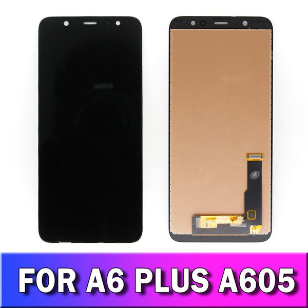 

black lcd for samsung galaxy a6 plus 2018 lcd display touch screen digitizer assembly replacement for samsung a605f a605g a6+ lcd