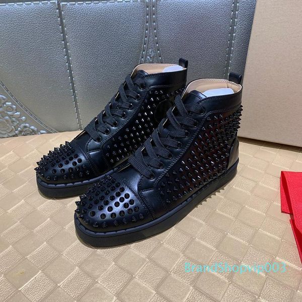 

designer sneaker luxury mens casual shoes red bottom shoes with rivet shoes size big size available street style b104455x, Black