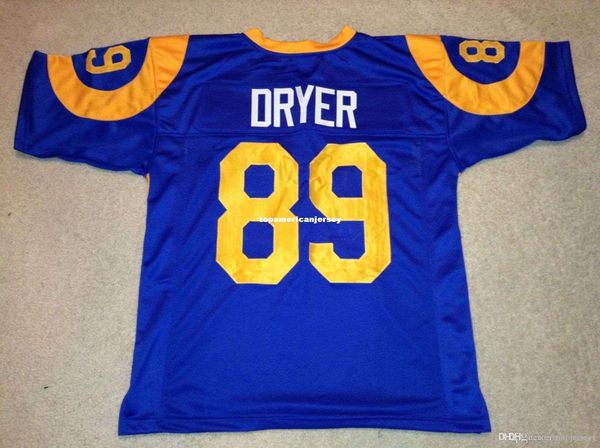 

retro custom sewn stitched #89 fred dryer blue mitchell & ness jersey s-5xl,6xl men's football jerseys rugby, Black;blue