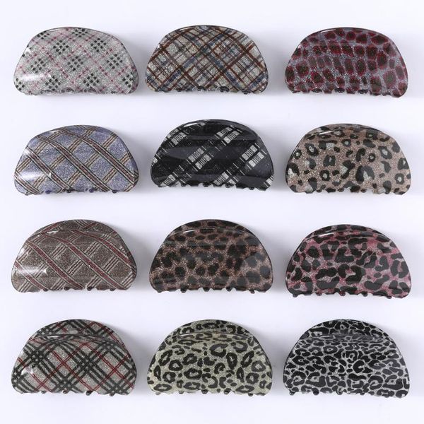 

мода leopard волос зажим для печати акриловый плед dot волосы для девочек женщины змеи краб кожи для бойков зажимы когтя