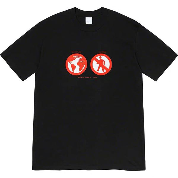

2020 hip hop usa summer box logo earth save the planet tee skateboard mens designer t shirt women street luxury casual tshirt