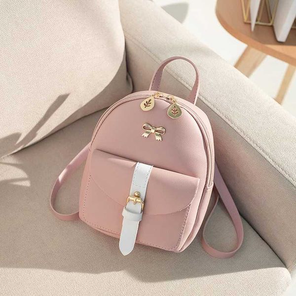 

fashion women girl mini leather backpack rucksack school bag travel handbags