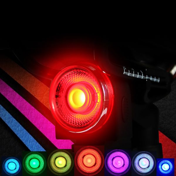 

cycling light bike accessories bicycle tail lights waterproof colorful road bike rear light cycle lamp luz bicicleta