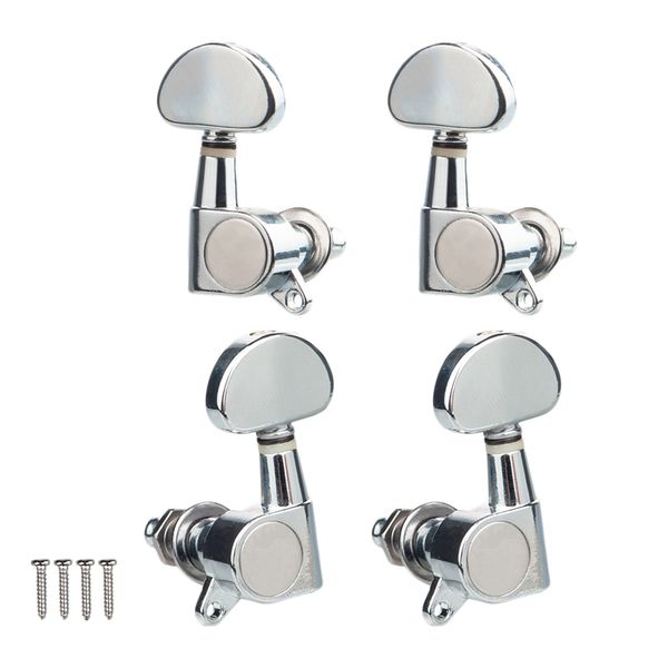 

4pcs 2r 2l ukulele tuners machine heads tuning pegs (silver