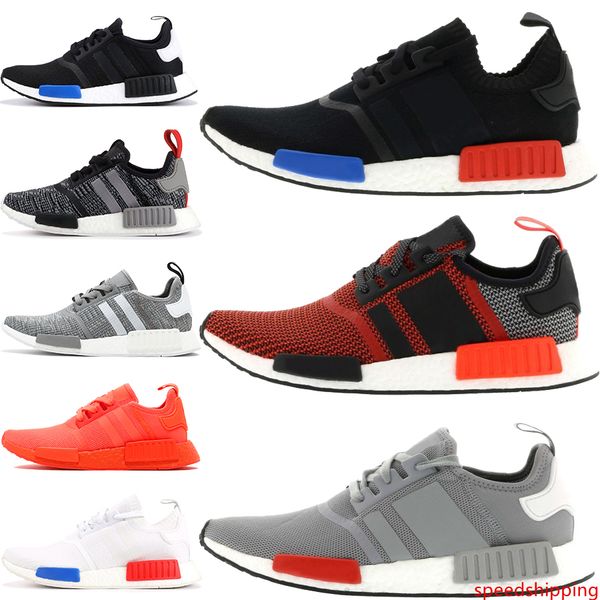 

nmd r1 core black lush red primeknit running shoes men women lush red light onix triple black white tactile green trainers sneakers