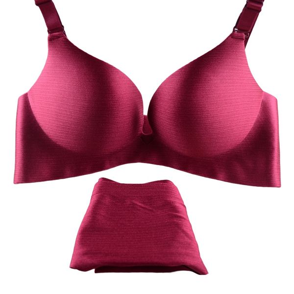 

women seamless underwear wire push up bra sets fashion underwear, Red;black