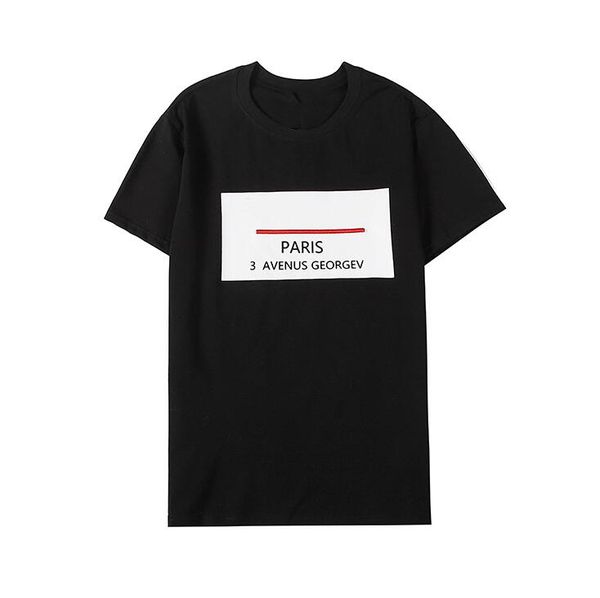 

luxuroius designer tshirts for mens women tee shirts with letters paris printted summer pullover men clothing 3 colors available, White;black