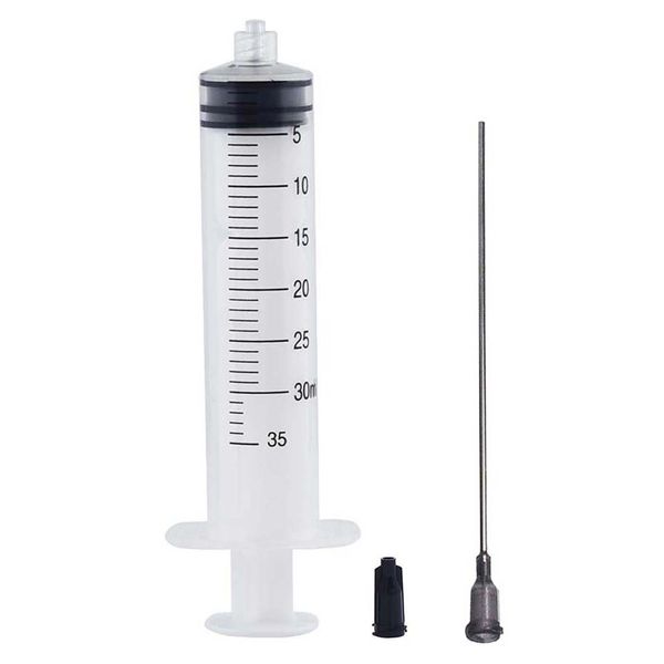 30-ml-Spritze mit Luer-Lock-Anschluss + 16G-Nadel mit stumpfer Spitze, Länge 10 cm