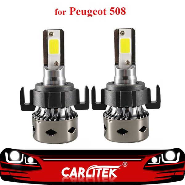 

carlitek car headlight h7 led bulb for 508 12000lm 6000k with special socket mini 12v canbus led auto fog lamp
