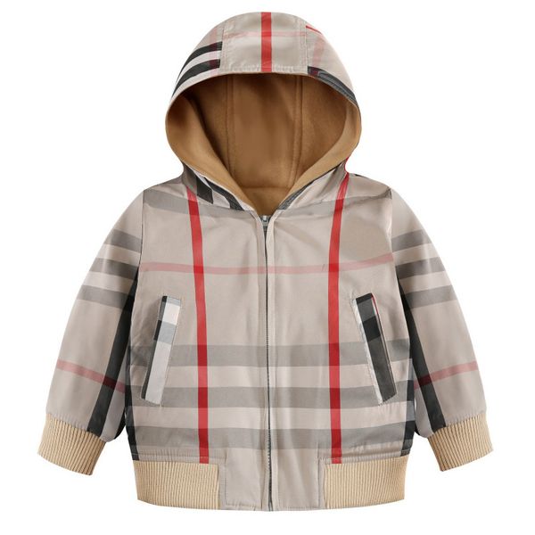 

kid designer jackets luxury british styles boys thin coat classic plaid pattern girls windbreaker 2020 spring boys active jackets hot, Blue;gray