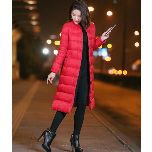 

women's down & parkas winter dress cotton-padded jacket woman cotton girls long fund clothes thickening loose coat, Black