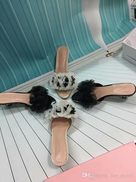 

summer women's floral slippers female's flip flops flowers slippers summer lady flower slippers size35-40 fashion women shoes ing, Black