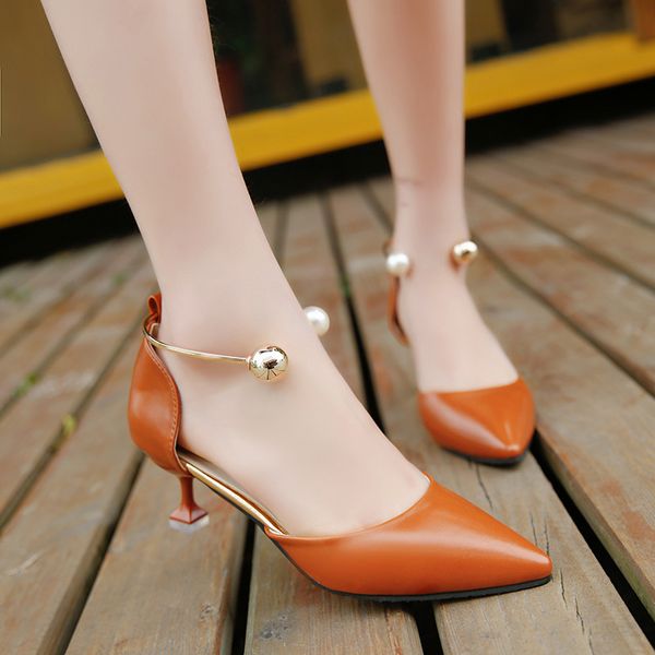 

elegant girls' cotton sandals high heels women polka dots summer female stiletto high heels bridesmaid shoes 988, Black