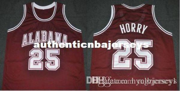 

custom #25 robert horry alabama crimson tide college basketball jersey embroidery stitched custom any number and name, Black;blue