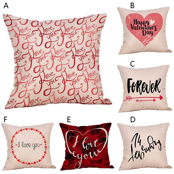

happy valentine's day throw pillow case sweet love square pillow cover pillowcases for decorative elements a30306