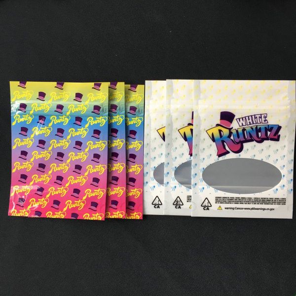 

white runtz white no jokes up medium 7g size 10 brand mylar bag 35g 14g oversized multi color white dhl