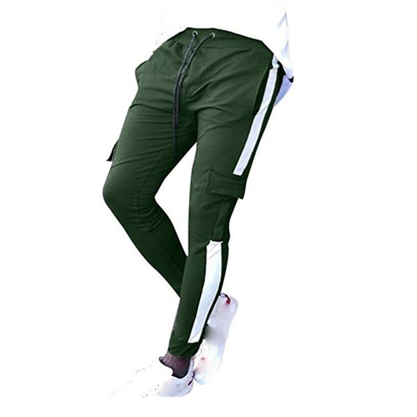 

2019style sport pants men's pasted pocket casual pants men, Black