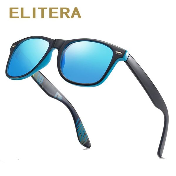 

elitera classic polarized sunglasses men women brand design driving square frame sun glasses uv400, White;black