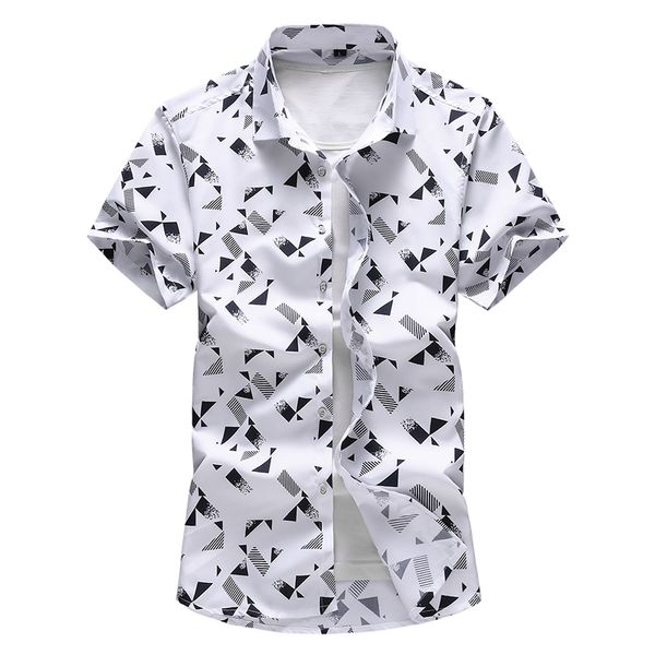 

talla grande 5xl 6xl 7xl hombres camisa 2019 nueva llegada verano moda estampado casual camisetas de manga corta ropa de marca, White;black