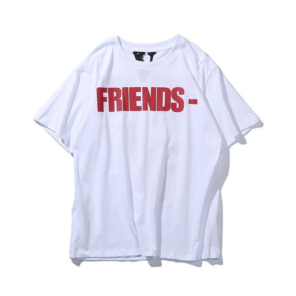 

vlone vlone мода rocky тестирование футболка мужчины женщины друзья тенниска harajuku тенниску хип-хоп streetwear марка лето хлопок одежда п, White;black