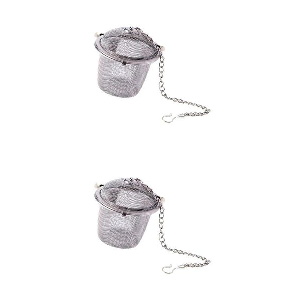 

2pcs stainless steel mesh tea ball tea infuser seasoning strainer 8.5/11cm
