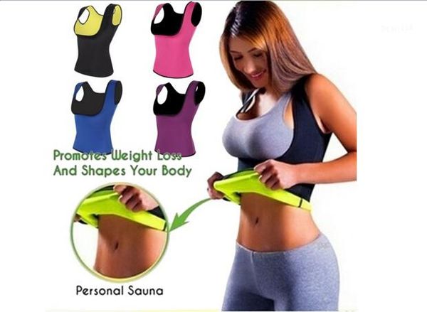 

wholesale- neoprene sauna super stretch waist trainer vest summer body fitness shaperwear lose weight slimming shaper 1, Black;white