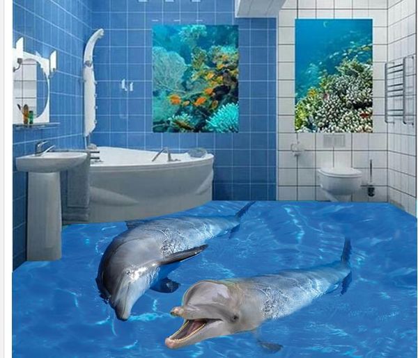 

p any size 3d bathroom floor tile 3d floor painting wallpaper