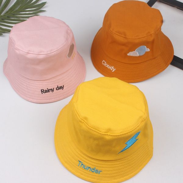 

children's hat sun-resistant spring and summer children e summer thin section bucket hat baby cool weather buc, Yellow