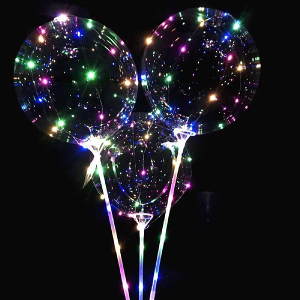 

reusable luminous led balloon transparent round bubble decoration wedding lobos cumpleanos infantiles birthday party decor