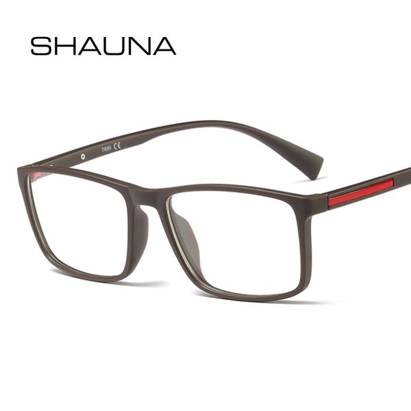 

wholesale-shauna tr90 ultralight rectangle eyeglasses frame men resin lenopcal glasses, Black