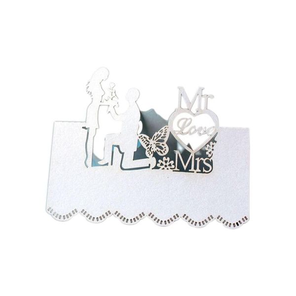 

50pcs white laser-cut wedding party table place card name cards favor decor new