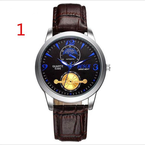 

watch men's mechanical watch automatic men's waterproof fashion 2019 new ultra-thin imported movement, Slivery;brown