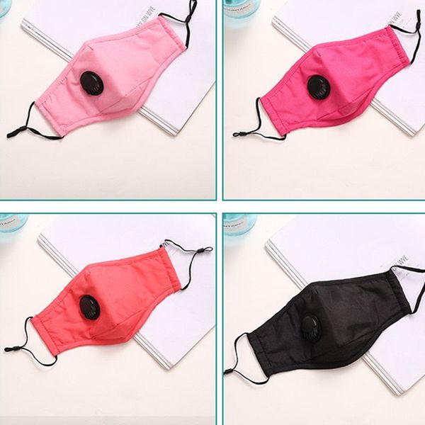 дышащая лицевая черная хлопчатобумажная регулируемая маска pm2. 5 пыль моющиеся многоразовые маски с 2 шт активированным угольным фильтром у