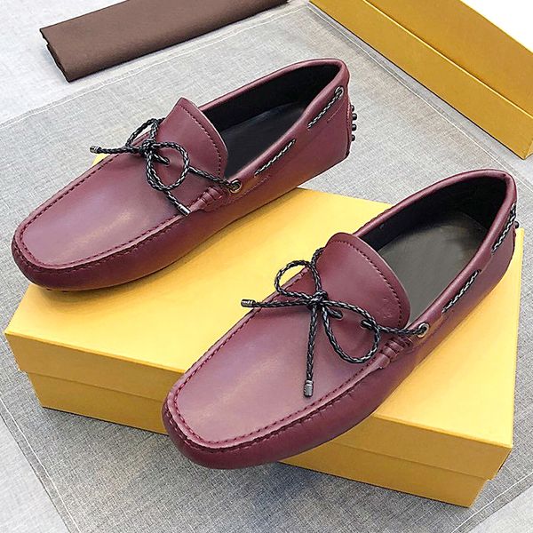 

new men's soft leather casual loafers, fashionable non-slip men's casual shoes, moccasin flat driving shoes for men, men's or, Black