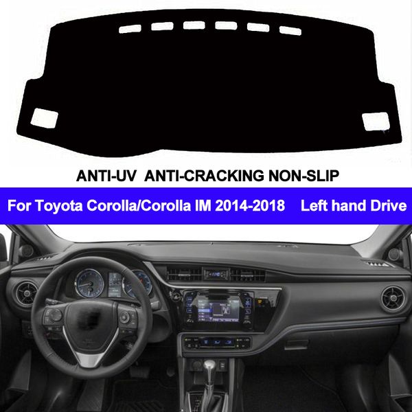 

taijs car dashboard cover dash mat dash pad carpet anti-uv non-slip for corolla / corolla im 2014 2015 2016 2017 2018