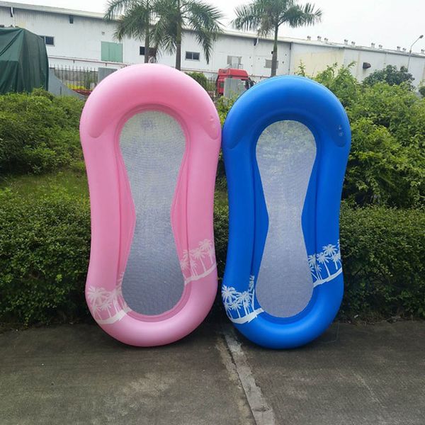

newly giant mesh inflatable float bed swimming pool beach summer party toys air mattress beach bed bfe88
