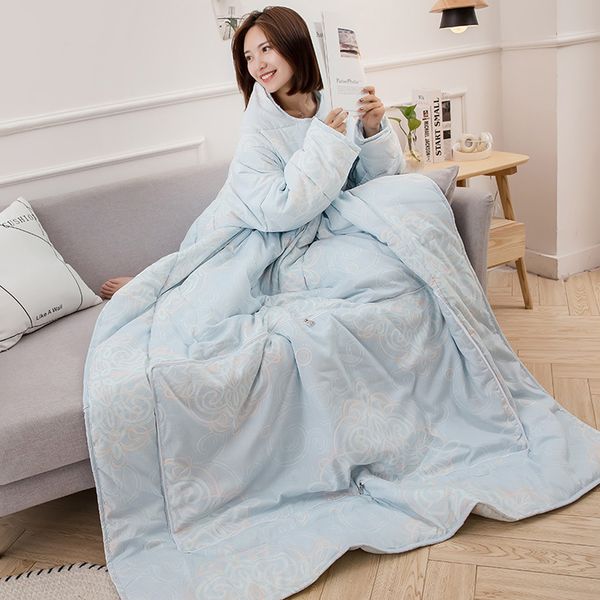 

blanket comforter multifunction winter lazy quilt with sleeves warm thickened washed pillow blanket winter comforters f301224