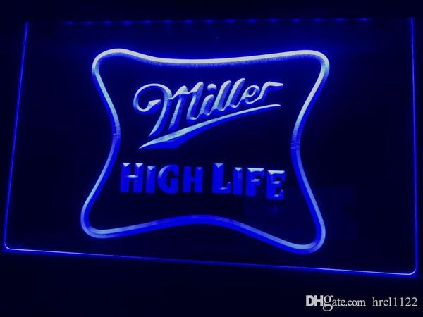 

A077b- Miller High Life Bar Beer Ad Pub LED неоновый свет Вход
